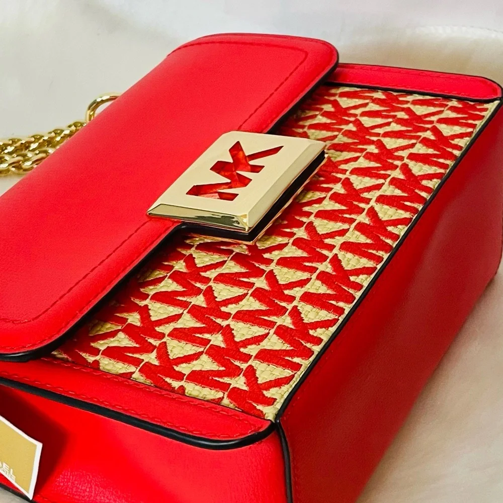 NWT Michael Kors Sonia SM SQR Shoulder Crossbody Bag Coral Reef